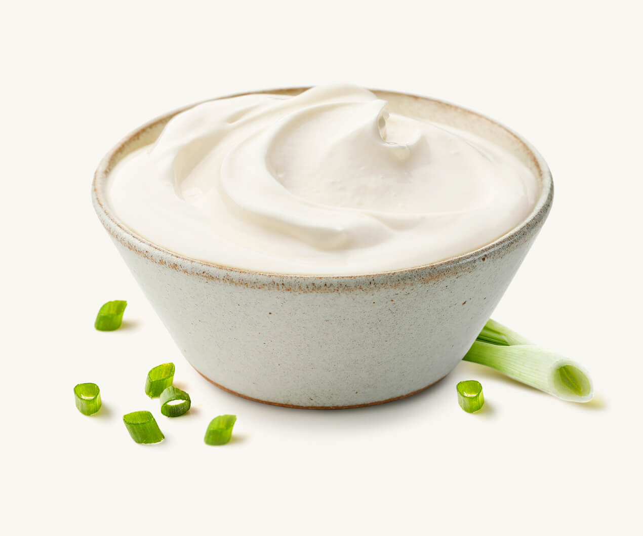 Pote de queso untable clásico light acompañado de rodajitas de cebollín